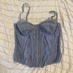 Urban Outfitters Lace Corset Top in Lavender